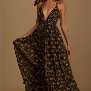 Lulus Floral Print Maxi Dress